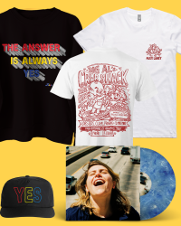 The Answer Is Always FUCK YEAH (Blue/White Marbled) by Alex Lahey